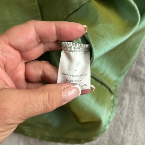 Agora Shimmering Olive Blouse - Picture 9 of 10